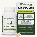 BIOptimizers MassZymes - Συμπληρωμένο συμπλήρωμα Digestive Enzymes για την υγεία των ορνίθων - Bloating Relief για άνδρες και γυναίκες - Lipase Amylase Bromelain Digestive Enzymes (30 κάψουλες)