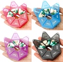 Brand 4 Pack Pill Box - Daily & Weekly Pill Organizer, Seyahat Boyutu, 1 Gün, Küçük Pill Case, Tıp Pill Konteyner & Sahibi