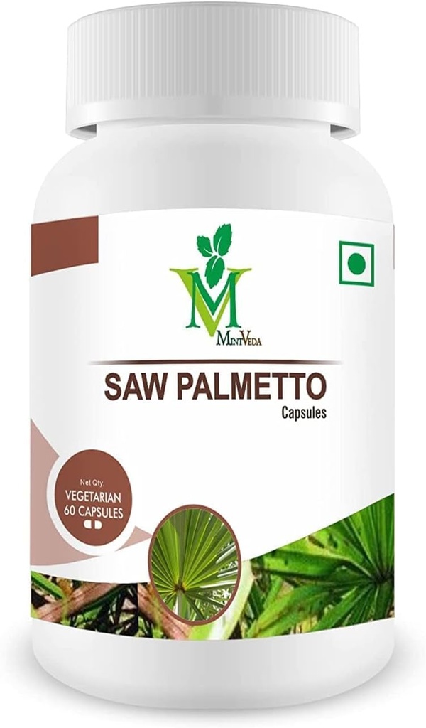 Saw Palmetto Capsules 800 mg | Saç Büyüme için Diyetsel Tamam | Prostate Health & Urinary Health Good & Natural -60 Veg Capsules