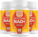 2000 MG NAD Supplement, Liposomal NAD+ Yüksek Absorpsiyon ile Daha Verimli, Nicotinamid Riboside, Pure & Plus Boosting Supplement, Aging Defense, Metabolism & Cellular, 180 softgels