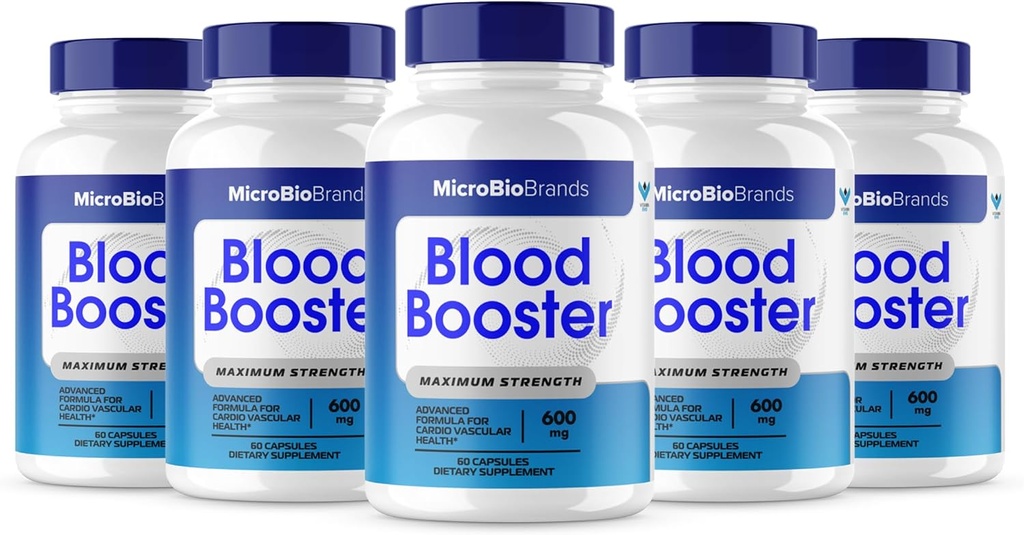 (5 Pack) Microbio Blood ATM, Micro Bio Blood ATM Natural Blood Flow Support Supplement, Micro Bio Brands Pills Advanced Microbiobrands maximum Strength Support Formula (300 Capsules)