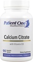 Hasta Oneuba Citrate Plus Vitamin D3 | Kemik ve Kalp Sağlığını Desteklemek için Tamam * | Geliştirilmiş Abhidrorps | 90 Capsules