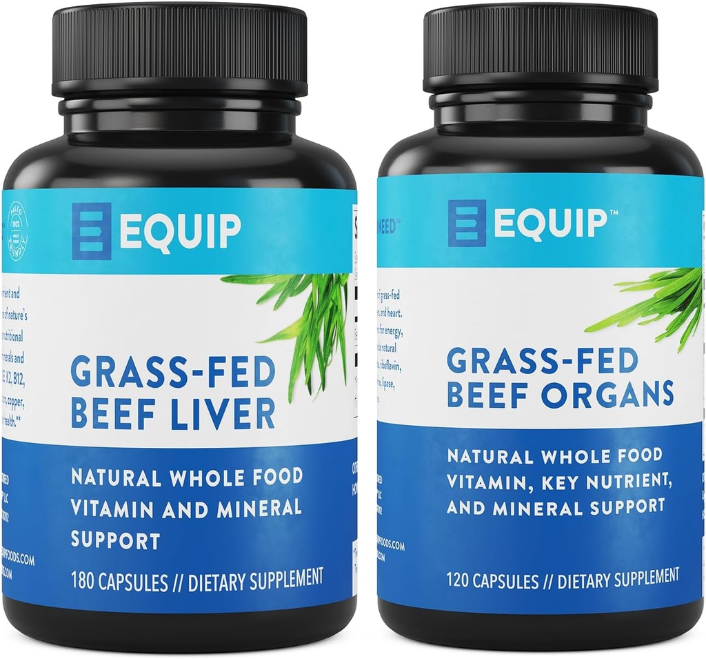 Equip Foods Grass-Fed Beef Liver Capsules & Grass-Fed Beef Organları