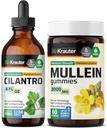 BIO KRAUTER Cilantro Tincture 4 Fl. Oz. & Mullein 60 Gummies