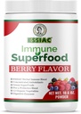 Essiac SuperFood for Immune Support 10.6 oz | 12 Organik Yeşiller, Yoğun Antioksiler, Pre ve Probiyotikler | Vegan, Süt Free, Gluten Free| Non-GMO, No Ek Olmayan Şeker