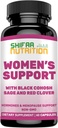 SHIFAA NUTRITION Hormons Balance & Menopause Supplements for Women, Menopause Relief - Support for Hot Flashes, Mood Swings w/Black Cohosh & Red Clover Halal Vitaminleri, 30 Hizmet