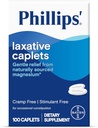 Phillips'in Laxative Caplets, Doğal Olarak Occasional Constipation, Cramp ve Stimulant Free Laxatives, 100 Caplets
