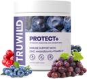 TruWild Protect+ Vegan Ανοσοποιητική Υποστήριξη & Αντιοξειδωτικό, Φυσική Βιταμίνη C, Ψευδάργυρος, Μαγνήσιο, Resσβερατρόλη, Acai, Μη ΓΤΟ, Χωρίς γλουτένη συμπλήρωμα καψακίων Made in The USA cGMP, 30 Servings
