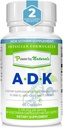 Power By Naturals ADK Vitamin Supplement - Yüksek Potency Meeting of VIT A D3 K2 Vitamin 5000 iu - Destek Bone, Heart & Immune Health - 60 Capsules (2 Ay Supply)