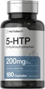 Horbäach 5HTP 200 mg Supplement | 180 Capsules | 5 Hydroxytryptophan | Griffonia Simplicifolia | Ekstra Kuvvet | Non-GMO, Gluten Free