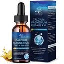 (1 Pack) Magnesium Calcium Zinc Supplement with Vitamin D3 K2 for Women, Magnesium Glycinate Vegan Liquid Drops for Adult Plus L-Theanine Boron Sea Moss Extract, Bone, Sleep & Leg Cramps, 1 Fl Oz
