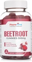 Beetroot Gummies 300mg - για την υποστήριξη της υγιεινής κυκλοφορίας * -Φυσική μικτή γεύση φρούτων μη-GMO Vegan-Bet Chews- 90 Count