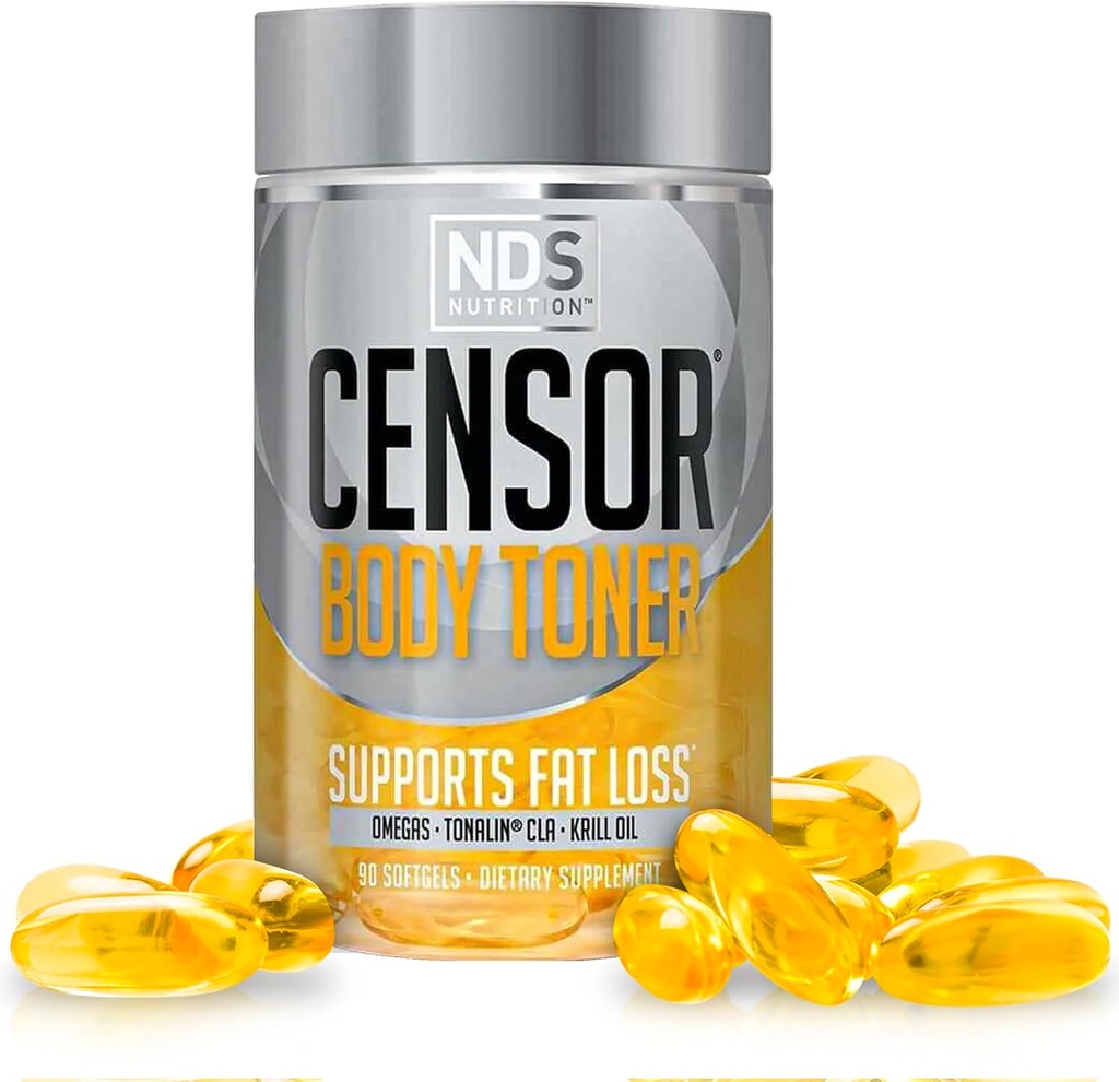 NDS Beslenme Censor - CLA, Fish Oil, Safflower ve Omega 3-6-9 - Geliştirilmiş Enerji ve Sağlık Için Diyetsel Tamam (90 Softgels)