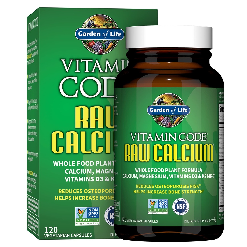 Kadın ve Erkekler için Life Rawdis Supplement - Vitamin Kodu Tüm Gıdalardan Magnezyum, K2, D3 ve Vitamin C artı Probiyotikleri ile Yapıldı, 120 Capsules için 120 Capsules