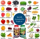 Meyve ve Veggie Tüm Gıda Tamamı - Max Abors için Üstatlar için Formüle - 90 Meyve Kapsülleri ve 90 Veggie Capsules - 1 Set