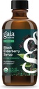 Gaia Herbs Black Elderberry Syrup - Immune Support Supplement - Organik Black Elderberries (Sambucus nigra) ile Immune System* - USDA sertifikalı Organik Formula - 5.4 Fl Oz (32-Day Supply)