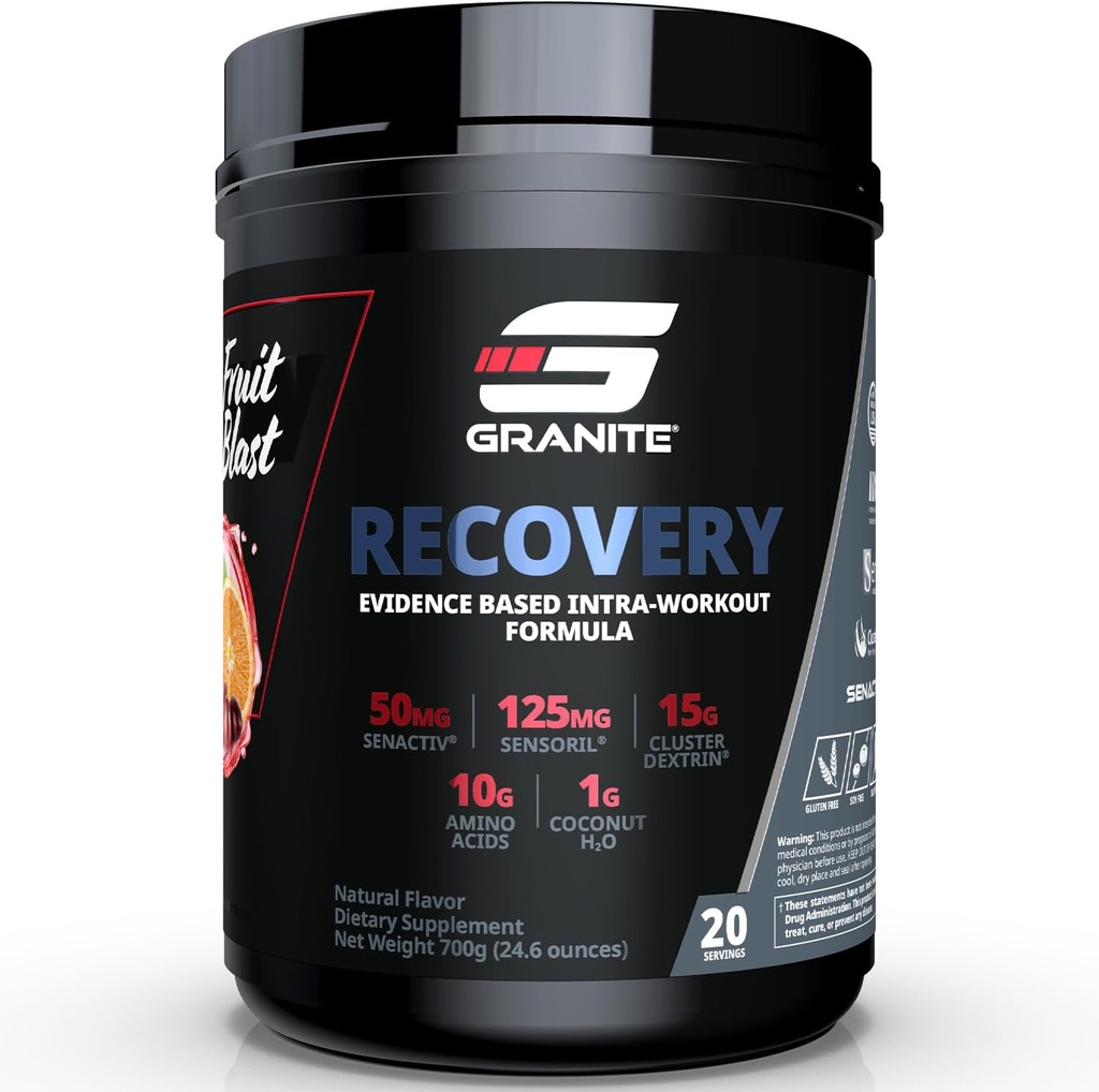 Granit Beslenme Kurtarma - EAAs ile Premium Intra-Workout İçecek, Cluster Dextrin, Sensören & Senactiv for Athletic Performance and Lean Muscle Gains - Fruit Blast (30 hizmet)
