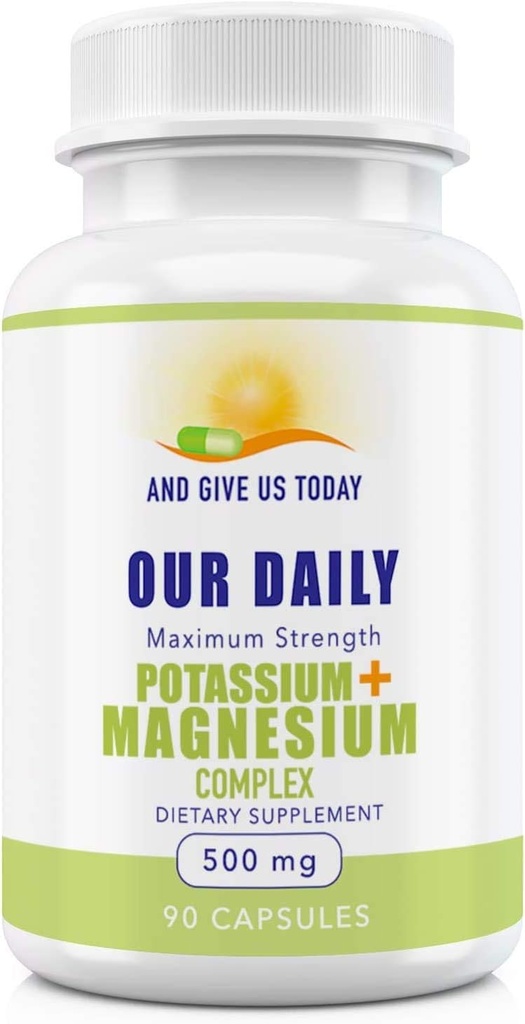Günlük Vites Pyum Magnezyum Supplement 500 mg - Kas Kurtarma için 5 Forms ile Güçlü Magnezyum Potasyum Tamamı, Leg Cramps, Gluten-Free Non-GMO - 90 Caps