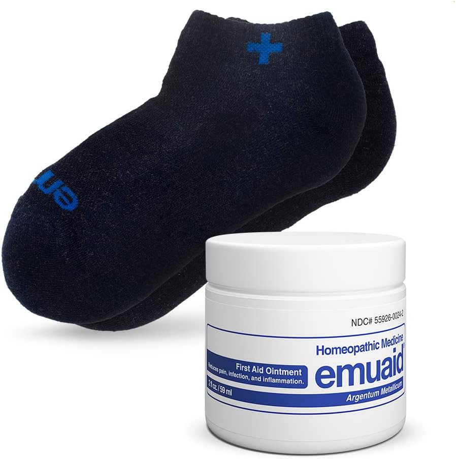 Emuaid Nail Fungus Sche Regular Strength with Silver Ionic Socks