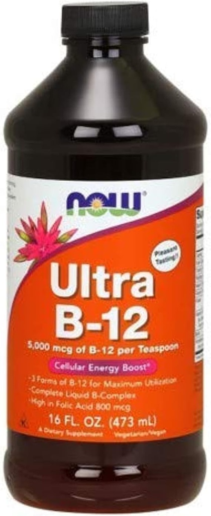 Şimdi Gıdalar - Ultra B-12 Sıvı Hücre Enerji 5000 mcg Boost. - 16 oz. (2-Pack)