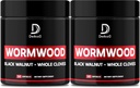Wormwood Capsules - 12 Herbs Siyah Walnut, Cloves, Ginger, Turmeric, Cinnamon, Apple, Quassia - 2 Packs 50 Capsules
