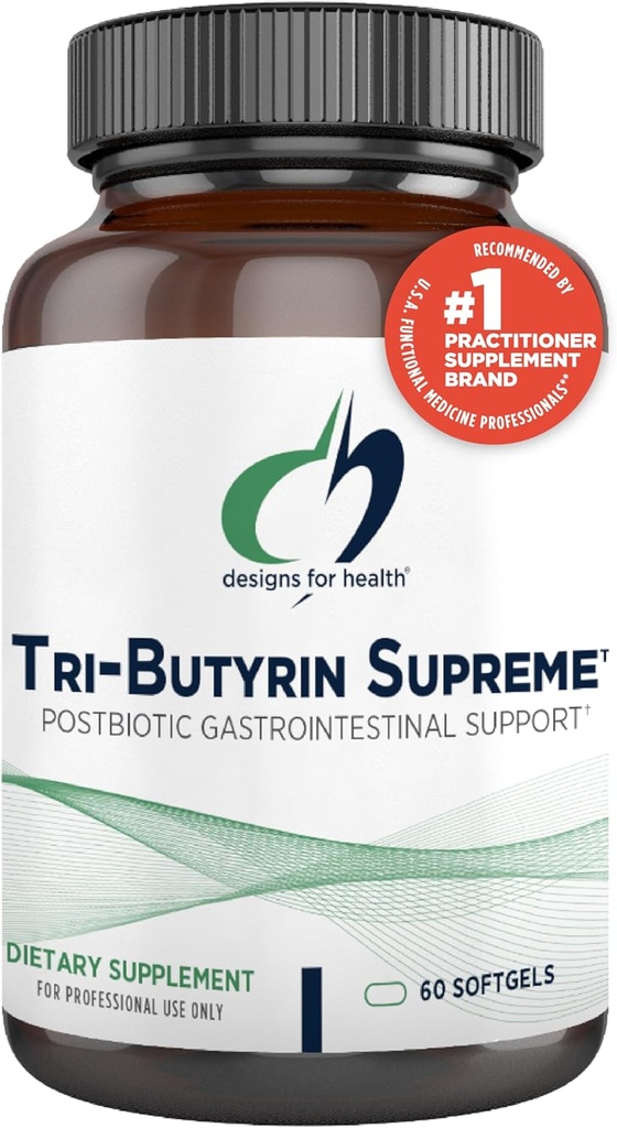Sağlık Tri-Butyrin Supreme için tasarımlar - 3in-1 Butyric Acid (Butyrate) Gut Health & Gut Permeability Support için Postbiyotikler - Odor-Minimizing Innovation (60 Softgels) ile Tributyrin Supplement