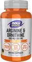 NOW Αθλητική Διατροφή, Αργινίνη & Ορνιθίνη 500/250 mg, Αμινοξέα, 100 κάψουλες Veg
