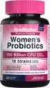 Kadınlar için Yeni Rhythm Probiyotikler, P-5-P, C & Organik Cranberry, 100 Milyar CFU 18 Strains, Prebiyotiks & Vaginal Probiyotiks for Digestive Health & PH Balance, 60 Capsules, Dairy No