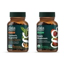 Γαία Βότανα Turmeric Supreme Extra Strength - 60 Vegan Liquid Phyto-Capsules & Reishi Mushroom - ανοσοποιητικό σύστημα & υποστηρίζει την υγεία της καρδιάς - 40 Vegan Liquid Phyto-Capsules (2 Pack)