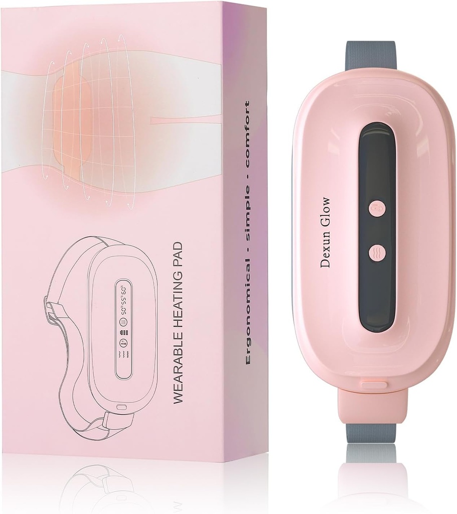 Dönem Cramps için Isıtma Pad, 3 Heat Levels ve 3 Masaj Modes ile Portresiz Isıtma Pad, Anneler Günü Anne Kar kızı için Hediyeler, Pinks Day Hediyeler