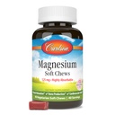 Carlson Magnesium Soft Chews 125 mg Πολύ απορροφήσιμα Μυϊκά Χαλάρωση & Συνολική Υγεία - Μούρα & Κρέμα Γεύση - 40 Χορτοφαγικά Μαλακά Μασούρια