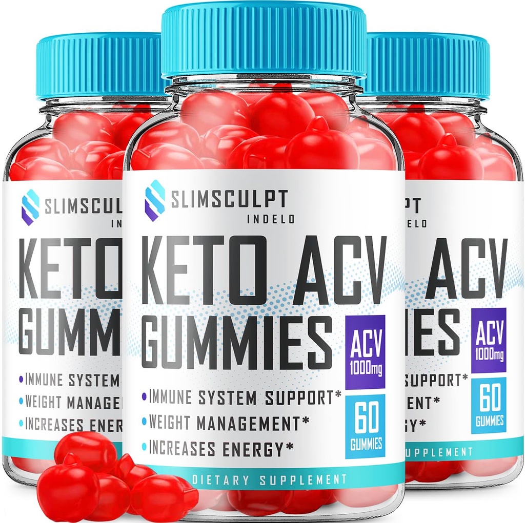 (3 Pack) Slimsculpt Keto ACV Gummies - Gelişmiş Formula Slim Sculpt Chem Plus ACV Gummies Apple Cider Vinegar Keto Slimsculpt ACV Gummies Diyetary Supplement Yorumlar Men Women (180 Gummies)
