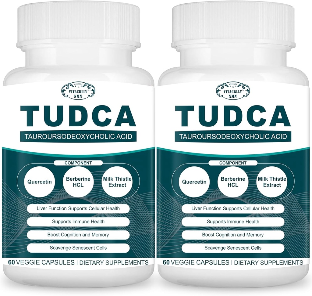 2200MG TUDCA συμπλήρωμα ήπατος - Bile Salts συμπλήρωμα Complex για το συκώτι Detox & Cleanse, Gallbladder Cleanse, Digestive Health 120 κάψουλες