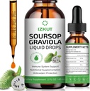 Soursop Bitters Sıvı Organik: Soursop Leaf & Meyve Botanik Ekstraksiyonu - Hücre Desteği ve Rejenerasyonu için Soursop Liquid Drops - Immune Support, Relaxation, Liver Health ve Sleep Aid for Men & Women