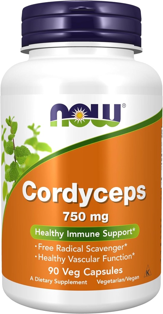 Şimdi Gıdalar Tamamlar, Cordyceps (Cordyceps sinensis)750 mg, Sağlıklı Immune Destek*, 90 Veg Capsules