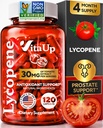 Erkekler için Lycopene Supplements - USA Made Prostate Supplements for Men with Natural Tomato Extract - Non-GMO Lycopene Supplement for Prostate, Skin & Antioxy Support - 120 Count Count Count