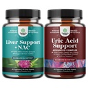 Liver Support Supplement with NAC for Liver Cleanse and Vegan Uric Acid Cleanse and Detox for Men and Women's Joints Kidneys and More More More More