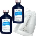 SWAN Castor Oil USP 100% Stimulant Laxative for Relief of Occasional Constipation 4 Fl Oz (Pack of 2) Plus Bag Güçlü ve Su Su Yalıtımı