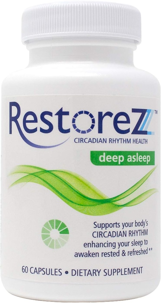 RestoreZ Deep Asleep (60 κάψουλες) Natural Sleep Supplement - Combat Nighttime Disuptions and Restore Your Sleep - Μη-Habit Forming Sleep Aid