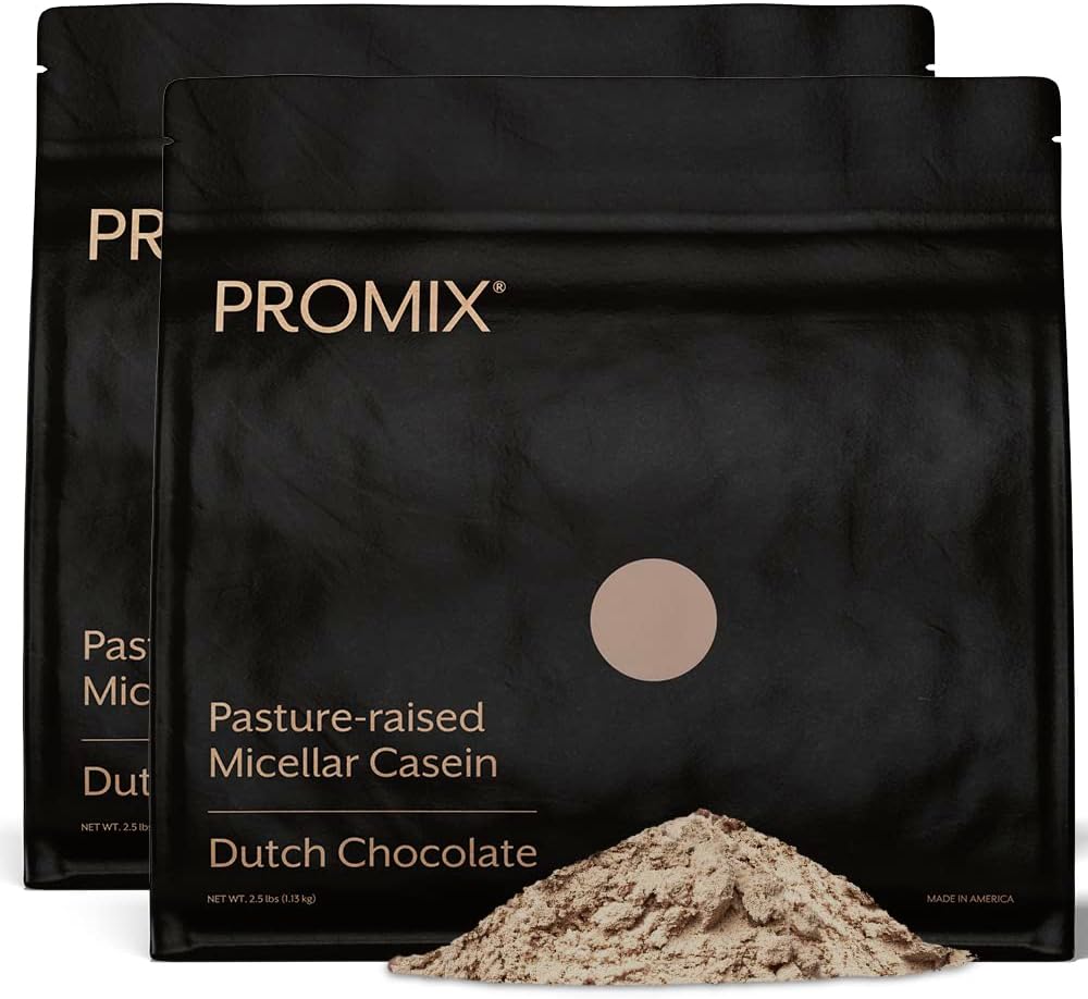 ProMix Διατροφή Καζεΐνη Πρωτεΐνες σκόνη - Grass-Fed, Ζυμαρικά ενυδατωμένα, αργή απελευθέρωση 25g Micellar καζεΐνη - 5,4g BCAAs Χωρίς γλουτένη, Χωρίς ζάχαρη, χωρίς σόγια - σοκολάτα, 5lb