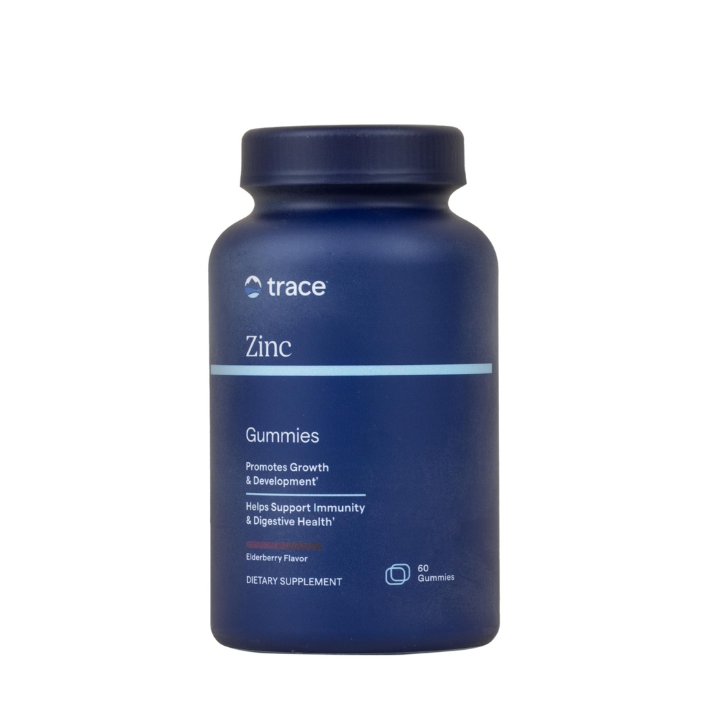 Trace Minerals çinko - Sağlıklı Geliştirme ve Immune Desteği için çinko Gummy Supplement - Digestion & Metabolism - Çocuk Gummy - Gelatin-Free & Vegan - Elderberry Flavor - 60 Kont (30 Hizmet)