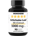 MONOHERB Artichoke Leaf Extract 1000 mg - 90 Vegetarian Capsules
