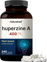 NatureBell Huperzine A 400mcg Per Service, 240 Capsules, (Huperzine A Supplement) | Destekler Focus, Cognition, Memory, and Learning Skill – Premium Brain Supplements – No GMOs