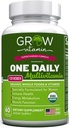 Kadınlar için Bir Günlük Multivitamin - Enerji Desteği - Tüm Gıda Nourish Saç, Skin, Nails - Non-GMO - No Soy - Gluten Free - 60 Capsules - 2 Ay Supply