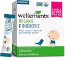 Wellements Organic Probiyotik Stick Packs | Supports Digestive and Immune Health for Infants, Bebekler ve Toddlers | Flavorless and Easy to Use | Non-GMO and Top 9 Allergen Free | 30ct