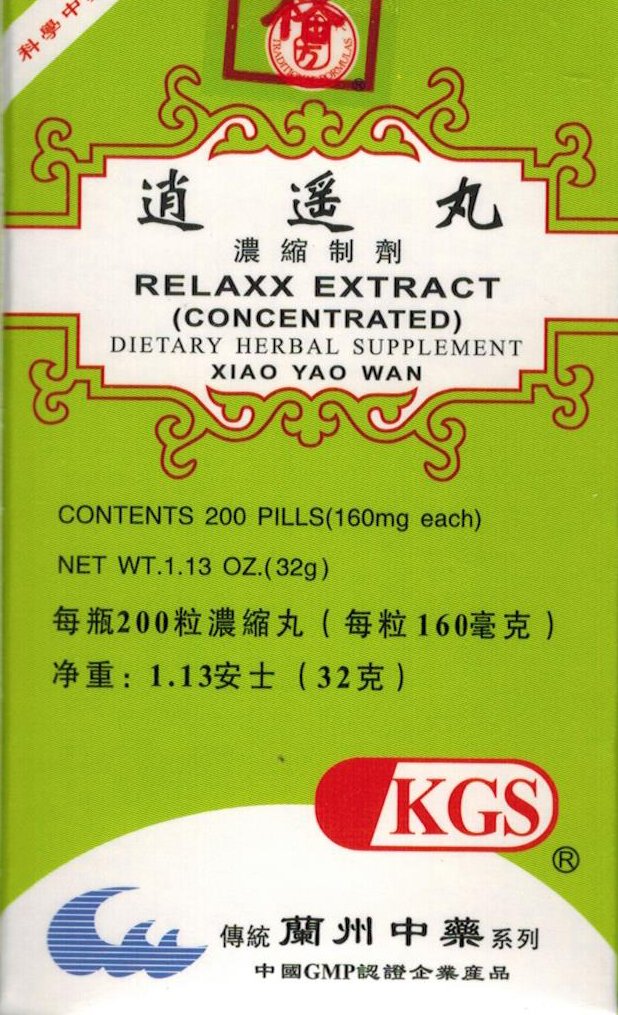 RELAXX EXTRACT (XIAO YAO WAN)160 mg X 200 hap şişe başına.
