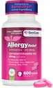 GenCare - Antihistamine Diphenhydramine 25mg (600 Tablet Şişe) Değer Paketi | Itchy Eyes, Sneezing, Runny Nose | Mevsim veya Kapalı & Açık Tüm Enerjiler