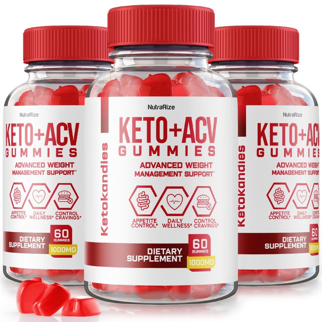 NutraRize ( 3 KetoKanlar Keto+ACV Kilo kaybı için Gummies, maksimum Kuvvet Supplement, Keto Kandies Yorumları (180 Gummies)