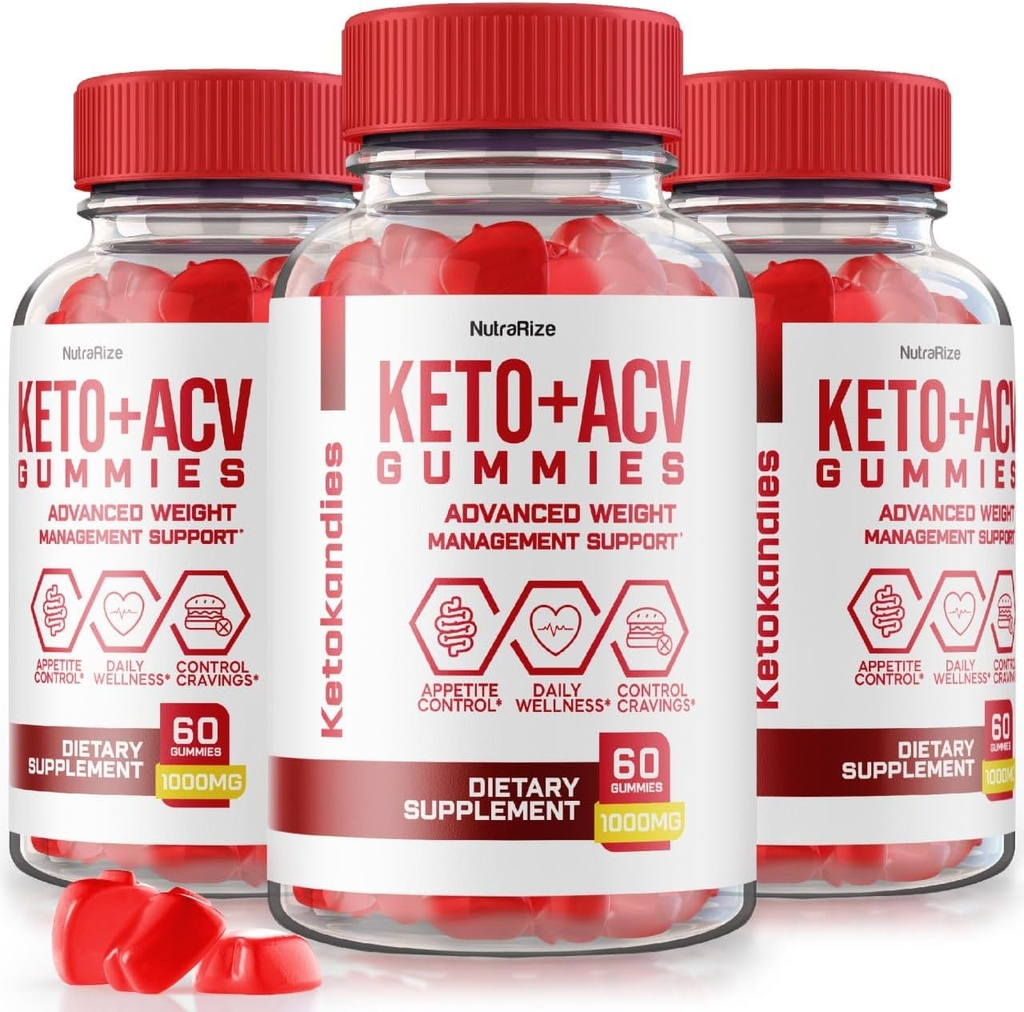 NutraRize (Συσκευασία 3 KetoKandies Keto+ACV) Gummies για απώλεια βάρους, συμπλήρωμα μέγιστης αντοχής, Keto Kandies Κριτικές (180 Gummies)