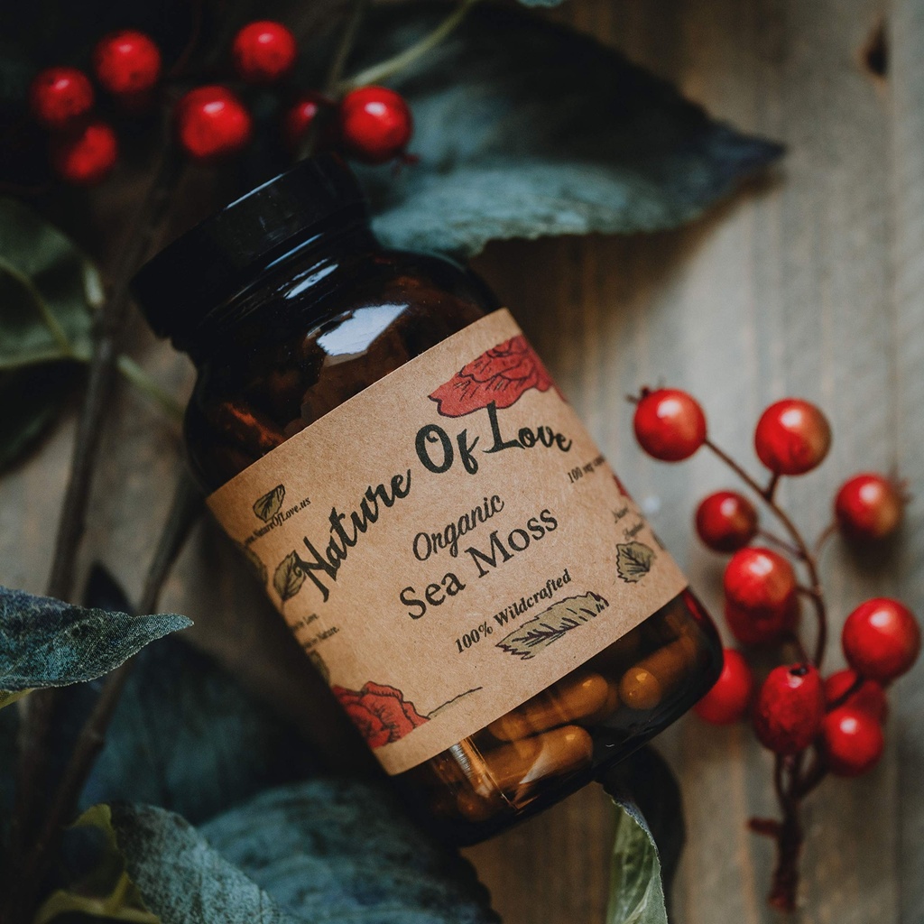 Sea Moss/Irish Moss Κάψουλες - Φυσικό, Vegan, οργανικό, μη ΓΤΟ